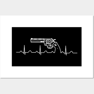 gun heart beat Posters and Art